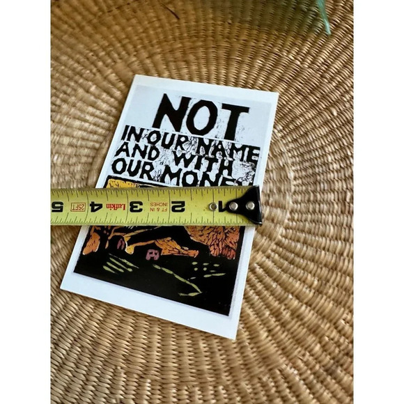 Not in Our Name with our Money post card - Picture 3 of 11